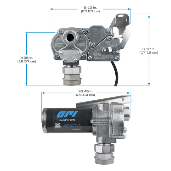 GPI 18 GPM 12V Fuel Transfer Pump GPI110300-2 | RogueFuel.ca