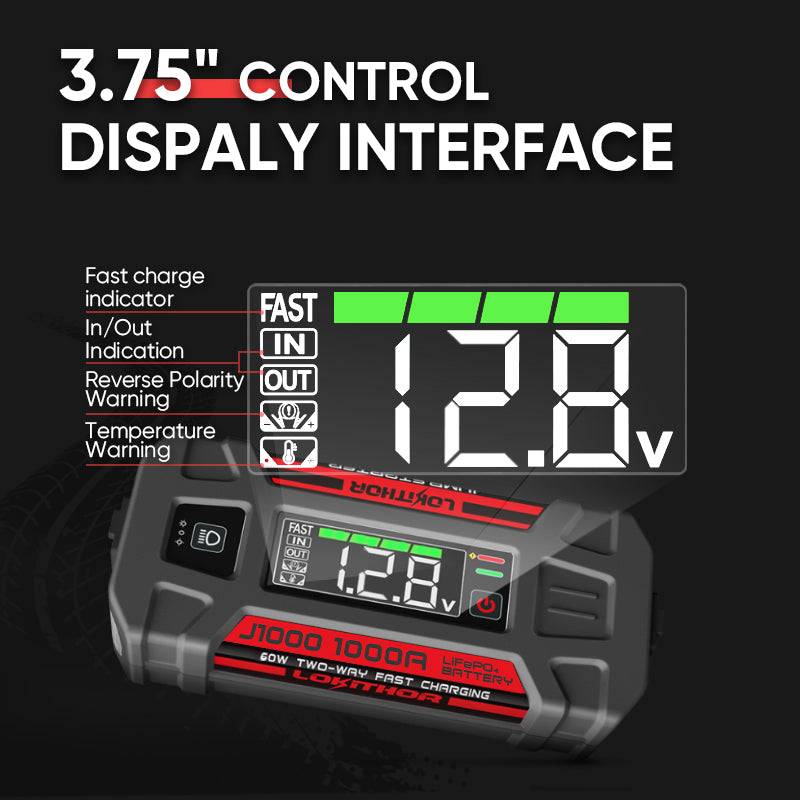 LOKITHOR Jump Starter with LiFePO4 Safety Battery 1000Amp - J1000 | RogueFuel.ca