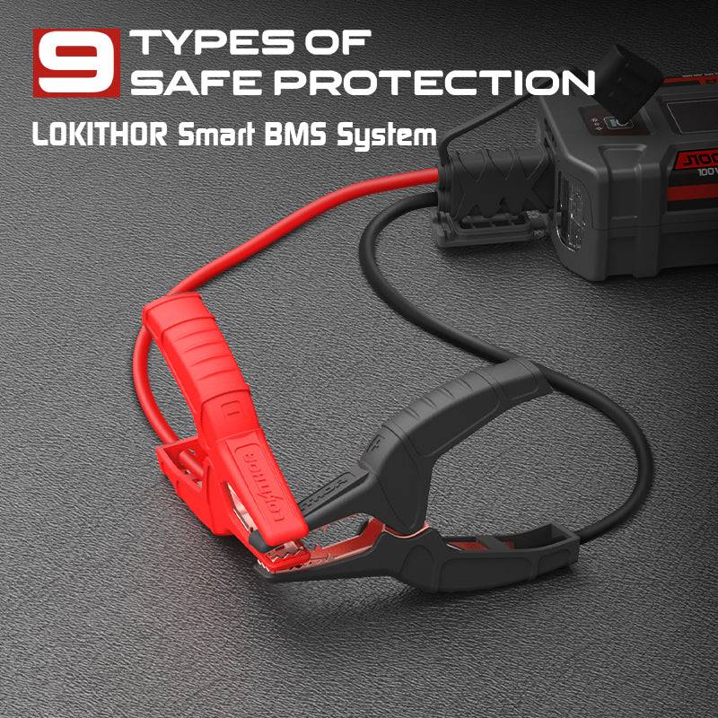LOKITHOR Jump Starter with LiFePO4 Safety Battery 1000Amp - J1000 | RogueFuel.ca