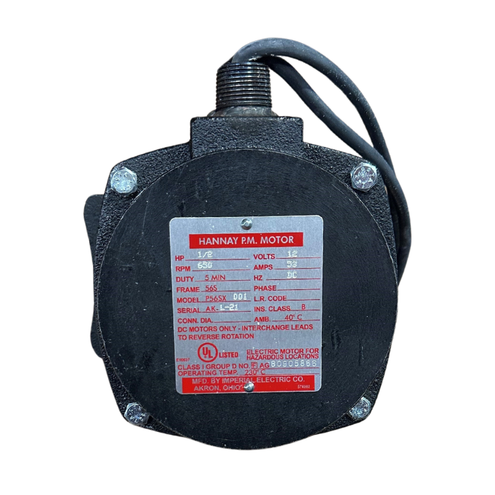 Hannay SX-001 12V DC 1/2 HP 650 RPM MOTOR - 9915.0003 | RogueFuel.ca