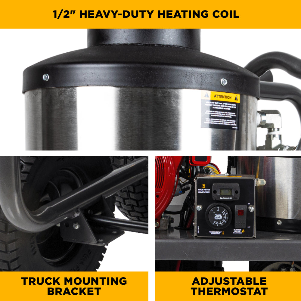 BE Hot Water Pressure Washer 4000PSI - HW4013HG | RogueFuel.ca