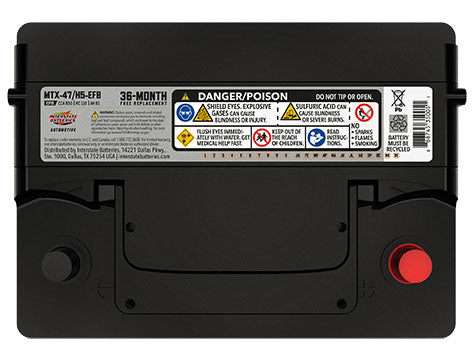 Interstate Battery MTX-47/H5-EFB | RogueFuel.ca | Munro Industries