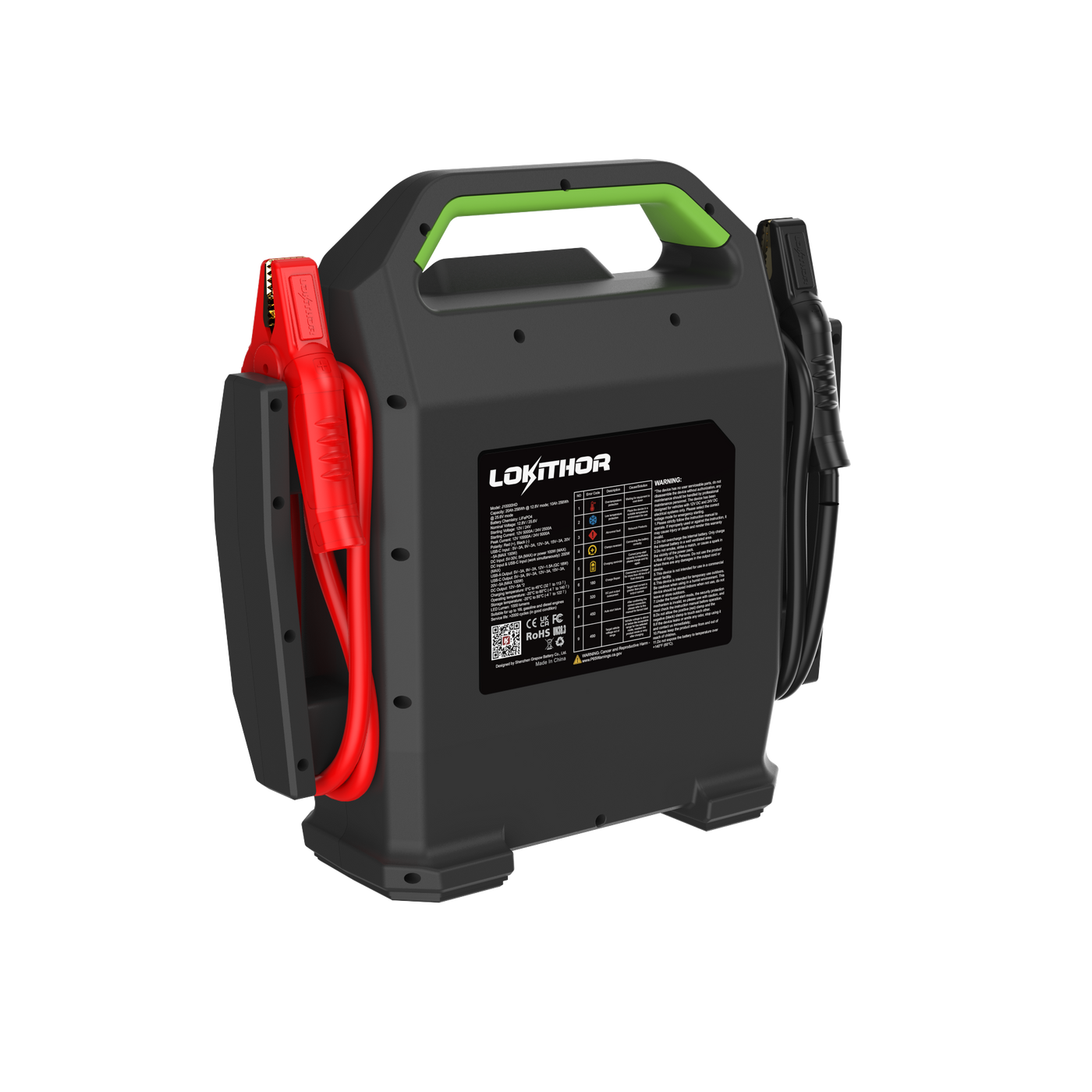 LOKITHOR Heavy Duty Jump Starter with LiFePO4 – 12V/10000Amp & 24V/5000Amp - J10000HD | RogueFuel.ca