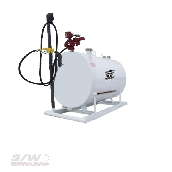 Meridian - 2,300 Litre/ 500 Gallon Single Wall Utility Fuel Tank & Skid With Complete Fuel Pump Package - 64150SWCP_1 | RogueFuel.ca | Munro Industries Sturgeon County, Alberta, Canada T8R 2B5