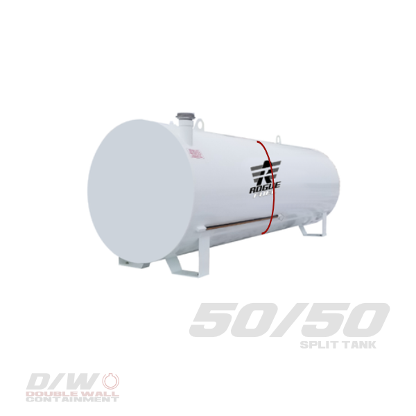 Meridian - 4,595 Litre/ 1000 Gallon Double Wall 50/50 Split Utility Fuel Tank - Model#- RF98111_1 | RogueFuel.ca | Munro Industries Sturgeon County, Alberta, Canada T8R 2B5