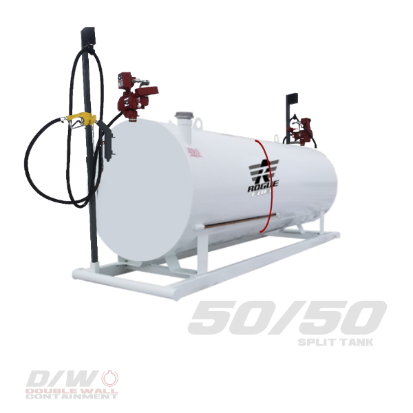 Meridian - 4,595 Litre/ 1000 Gallon Double Wall 50/50 Split Utility Fuel Tank Complete Package - Model#- RF98111DWCP_1 | RogueFuel.ca | Munro Industries Sturgeon County, Alberta, Canada T8R 2B5