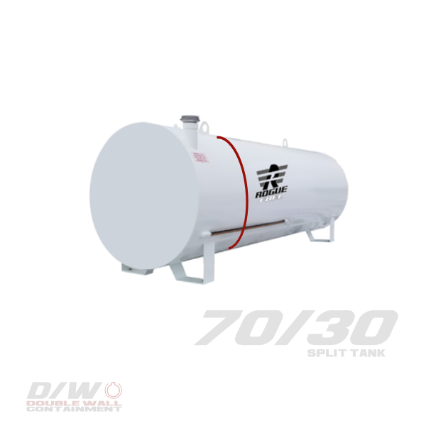 Meridian - 4,595 Litre/ 1000 Gallon Double Wall 70/30 Split Utility Fuel Tank - Model#- RF98110_1 | RogueFuel.ca | Munro Industries Sturgeon County, Alberta, Canada T8R 2B5