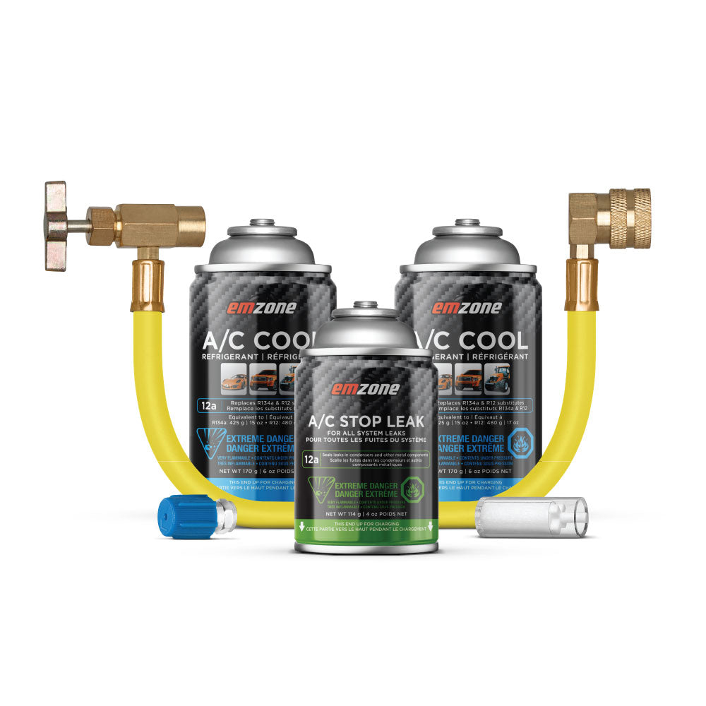 Emzone 12a A/C Deluxe Recharge and Sealant Kit 45883 | RogueFuel.ca