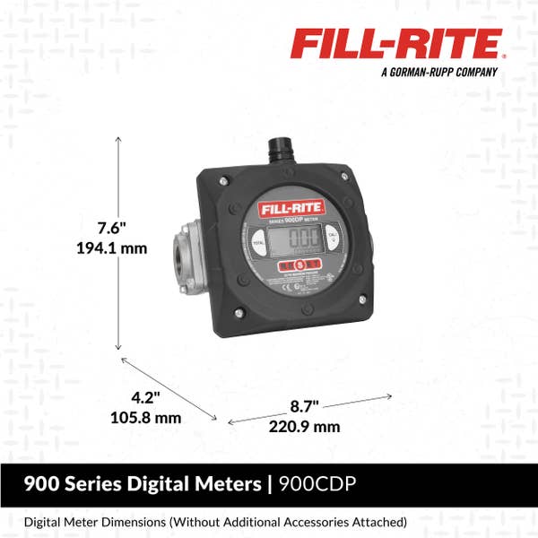 Fill-Rite 4-Digit Digital Fuel Transfer Meter (NOT FOR FLUID RESALE) - 900CDP | RogueFuel.ca