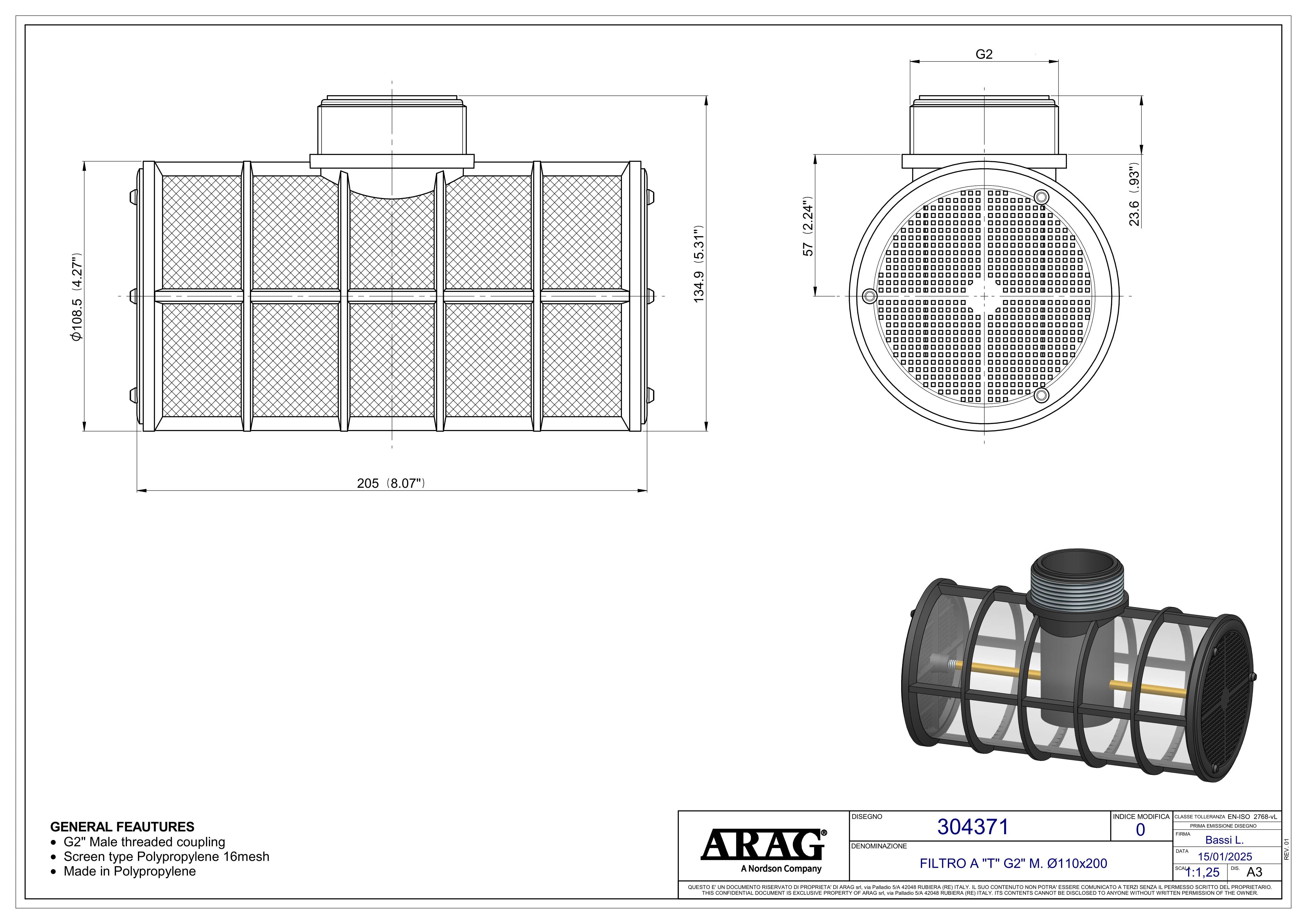 AGRAG 2" Foot Valve Screen - 304371 | RogueFuel.ca