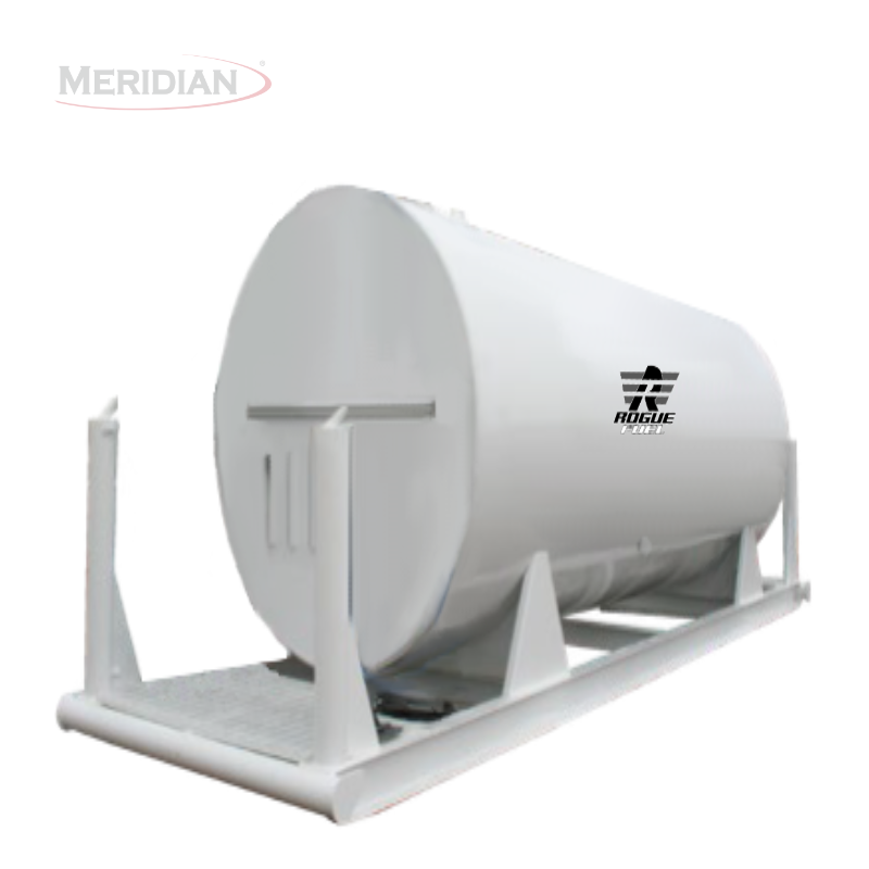 Rogue Fuel| Meridian - 15,000 Litre / 3,300 Gallon HD Fully Welded Saddle Double Wall Fuel Tank & Bolt-On Skid With Bollards/ Drip Tubes - Model#: RF64003TSBDT