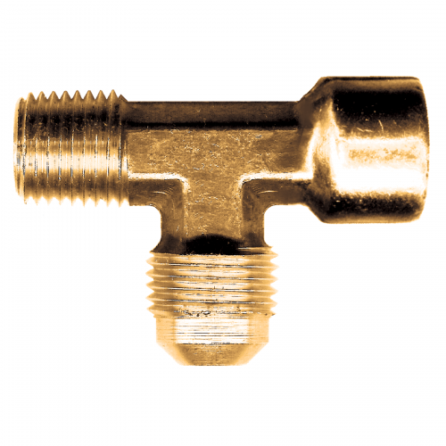 Fairview Brass Tee;1/4M.SAEx 1/8FPTx 1/4M.SAE Item #: FVF-53-4A | RogueFuel.ca