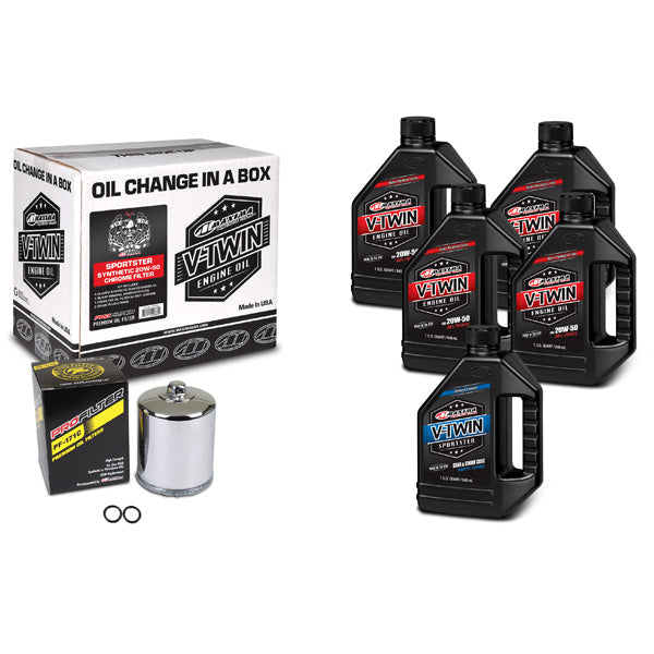 Maxima Racing Oils V-Twin Oil Full Change Kit (90-119015Pc)