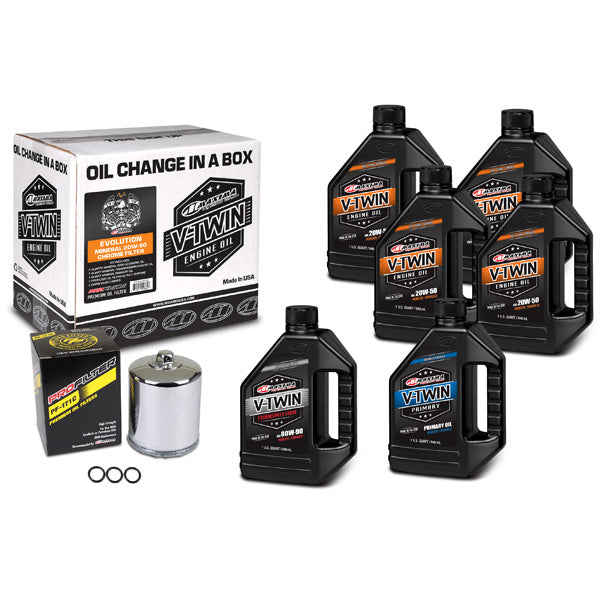Maxima Racing Oils V-Twin Oil Full Change Kit (90-069016Pc)