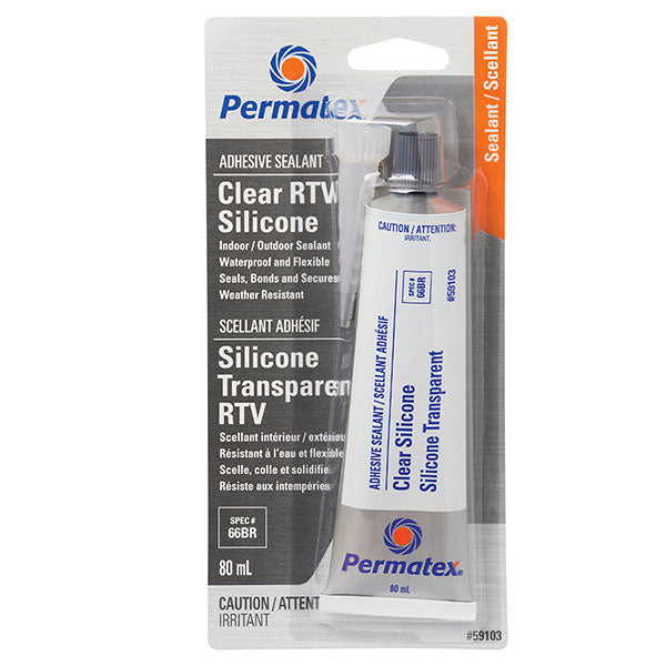 Permatex Clear Rtv Silicone Adhesive Sealant (59103)