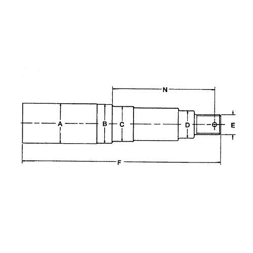 hubs1010-a02-Spindle, 3" X 20" Cr W/Nut | RogueFuel.ca