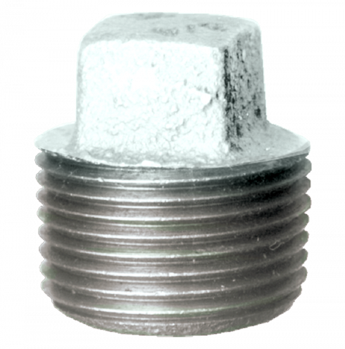 Fairview Galvanized Iron Square Head Plug;3/4MPT Item #: FVF-GI-109-E | RogueFuel.ca