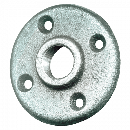 Fairview Galvanized Iron Flr Flange;1-1/4FPT Item #: FVF-GI-114-J | RogueFuel.ca