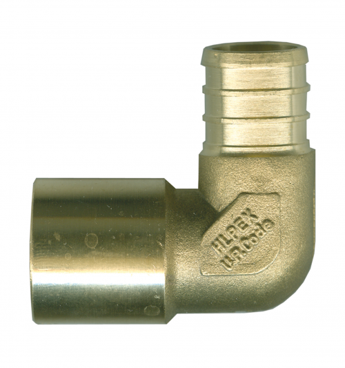 Fairview Pex Elbow 1/2x3/4M.Sweat ;Lead Free Brass Item #: FVF-LF-PEX-139SW-1014 | RogueFuel.ca