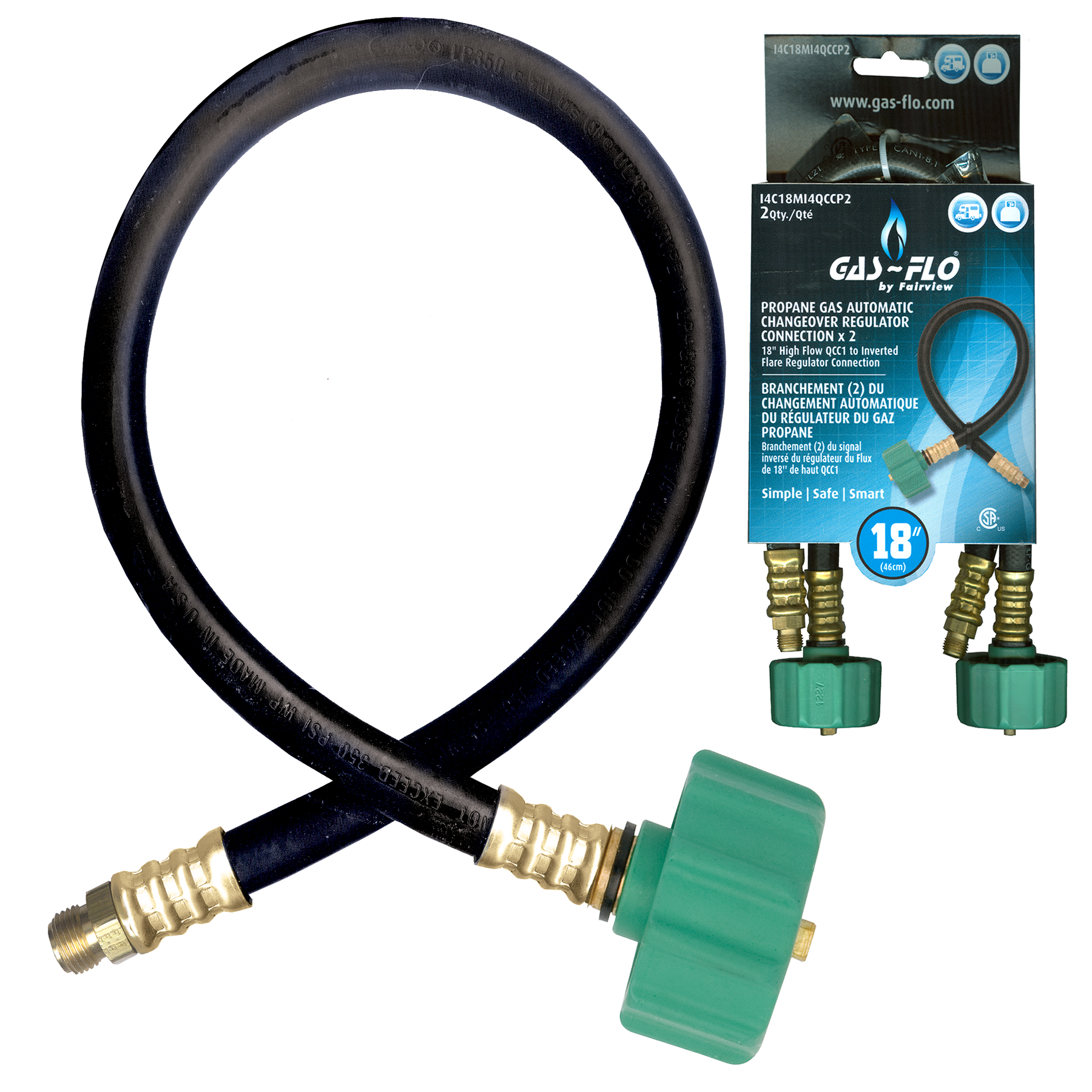 Fairview Type I Assy;1/4HID;1/4 MI x QCC;24 OAL;Pkgd Item #: FVF-I4C24MI4QCCP | RogueFuel.ca