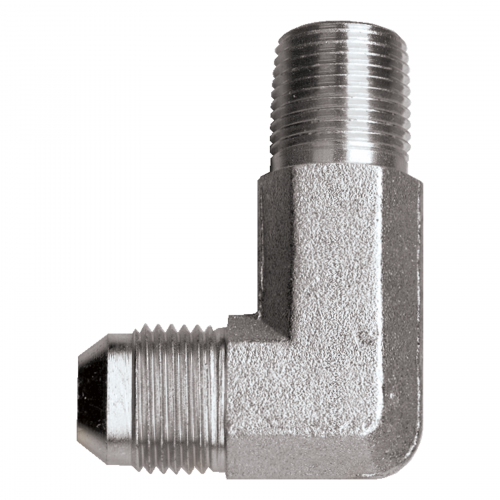 Fairview Steel 90Elb Long;1/4MJICx1/8MPT Item #: FVF-S3749L-4A | RogueFuel.ca