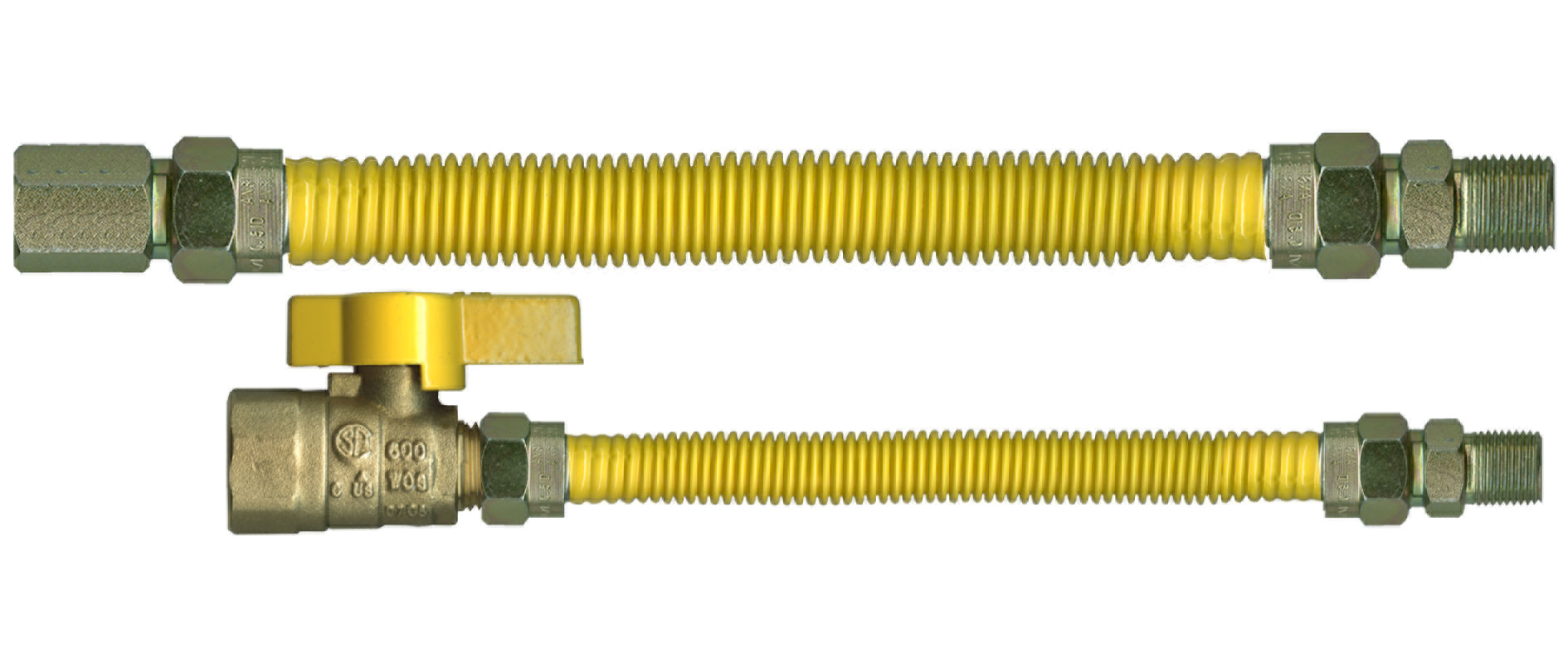 Fairview Black Gas Connector 1/2 OD;3/8MPT;1.5ft Item #: FVF-ACSBLK-375MM-18 | RogueFuel.ca