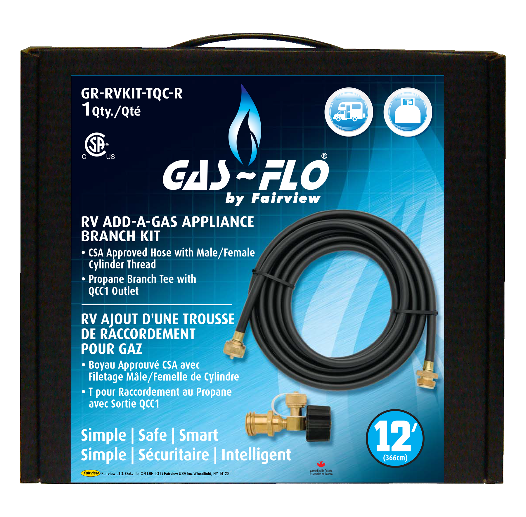 Fairview RV Add-A-Gas Appliance Branch Kit Item #: FVF-GR-RVKIT-TQC-R | RogueFuel.ca