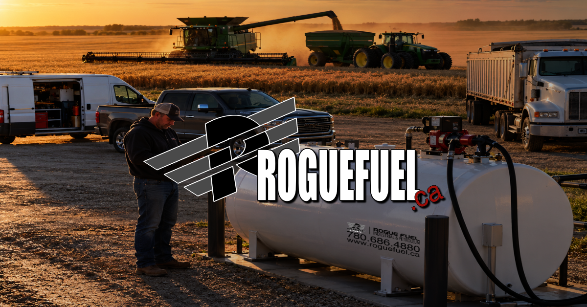 Golden Hour Harvest Operations - How Big of a Fuel Tank Do You Need? FC | 62-27507 TWP RD 544 Sturgeon County, Alberta, T8R 2B5 | RogueFuel.ca | Munro Industries