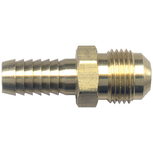 Fairview Brass 45 SAE Hose Barb; 3/8x1/2 M Flare Item #: FVF-127-68 | RogueFuel.ca