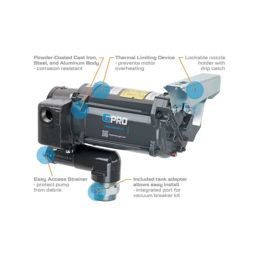 GPI GPRO 35 GPM 115V Fuel Transfer Pump - PRO35-115PO