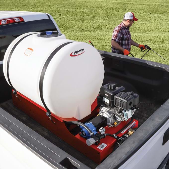 FIMCO 110 Gallon Skid Sprayer Gas Powered Roller Pump - 5301052 | RogueFuel.ca