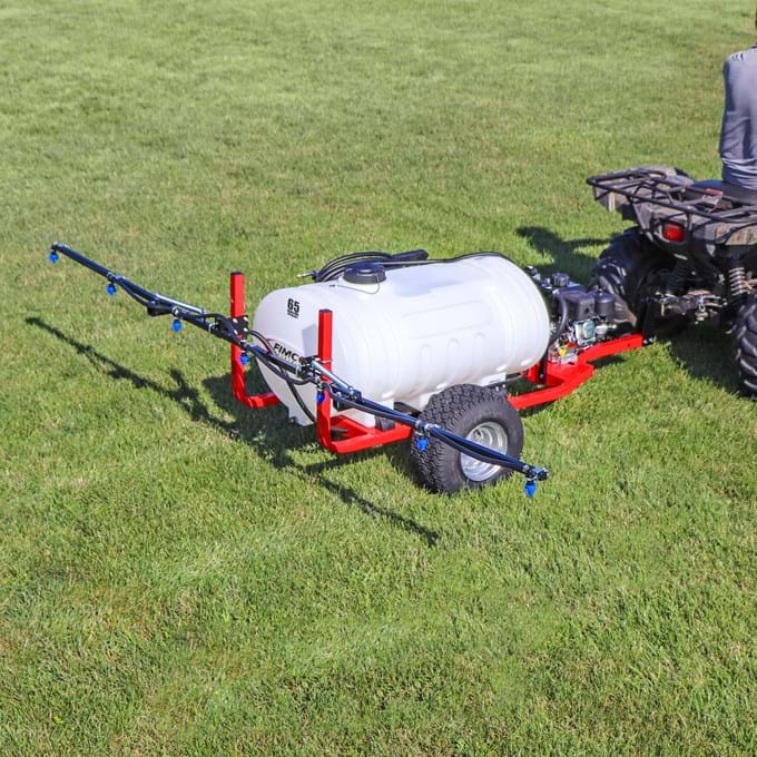 fimco 15 gal lawn & garden trailer sprayer FIMCO 65 Gallon Trailer Sprayer with 4 Roller Pump and 7 Nozzle Boom - 5303639