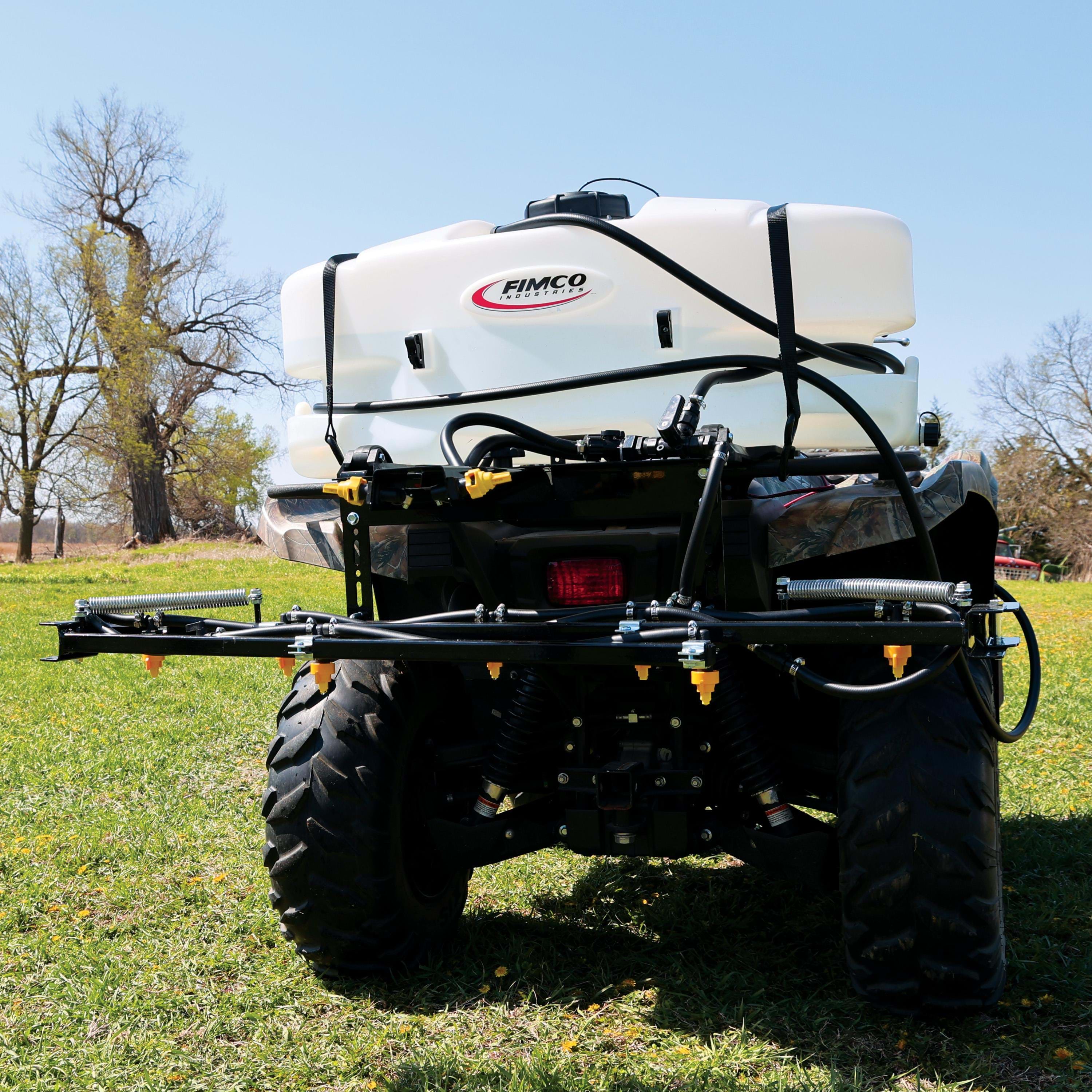 FIMCO 25 Gallon 12 Volt Dual Boom ATV Sprayer w/ 7-Nozzle and XT010 Broadcast Boom - 5303818 | RogueFuel.ca