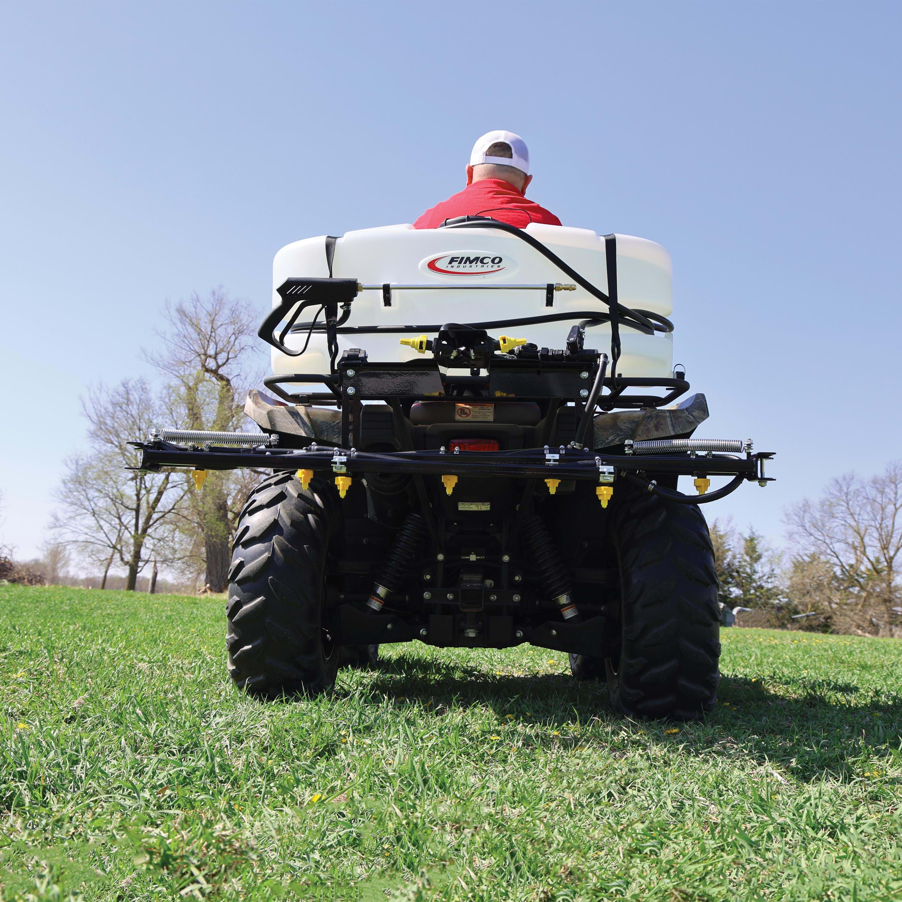 FIMCO 25 Gallon 12 Volt Dual Boom ATV Sprayer w/ 7-Nozzle and XT010 Broadcast Boom - 5303818 | RogueFuel.ca