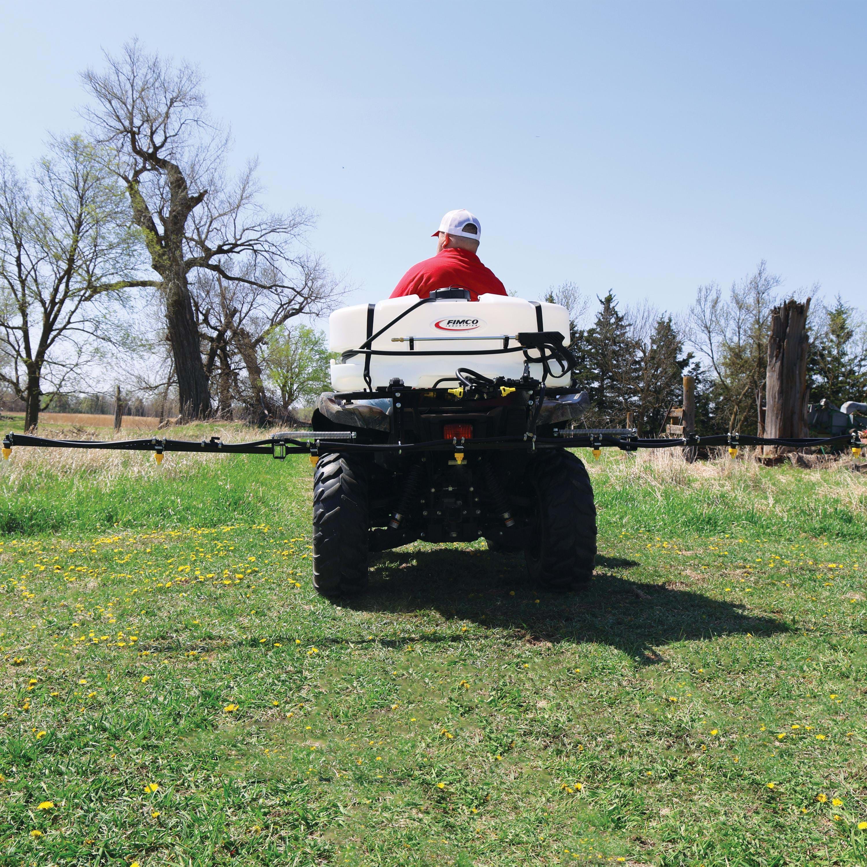 FIMCO 25 Gallon 12 Volt Dual Boom ATV Sprayer w/ 7-Nozzle and XT010 Broadcast Boom - 5303818 | RogueFuel.ca