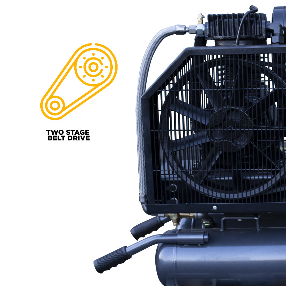 BE Portable Gas Air Compressor and Generator 16 CFM @ 175 PSI - 8G - AC138HEG2 | RogueFuel.ca