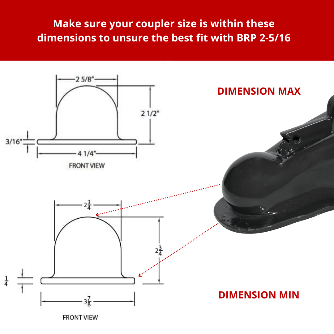 AMPLock Ball Coupler Lock - Flat Lip Design/Standard Trailer - BRP-2516 | RogueFuel.ca