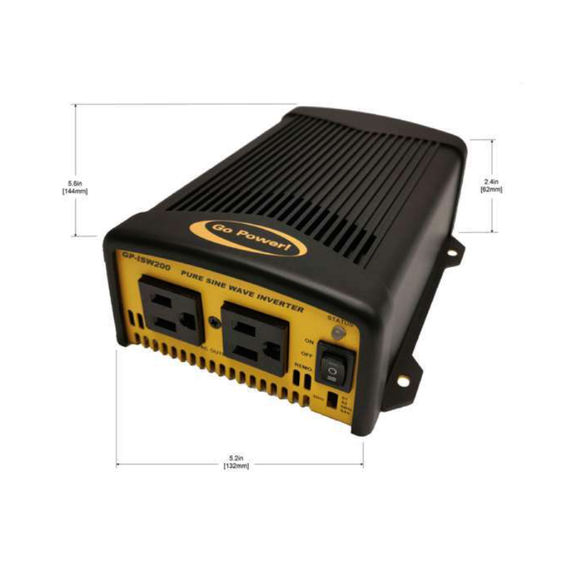 Go Power GP-ISW200 200W Industrial Pure Sine Wave Inverter | RogueFuel.ca | Munro Industries