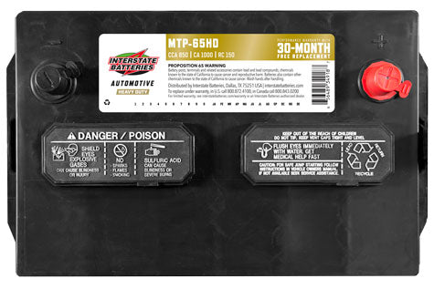 Interstate Battery MTP-65HD | RogueFuel.ca | Munro Industries