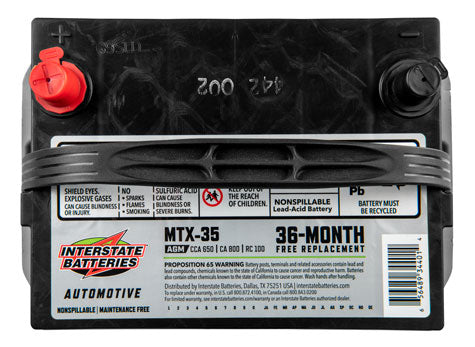 Interstate Battery MTX-35 | RogueFuel.ca | Munro Industries