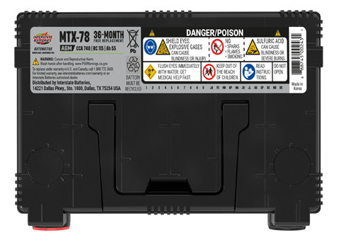 Interstate Battery MTX-78 | RogueFuel.ca | Munro Industries