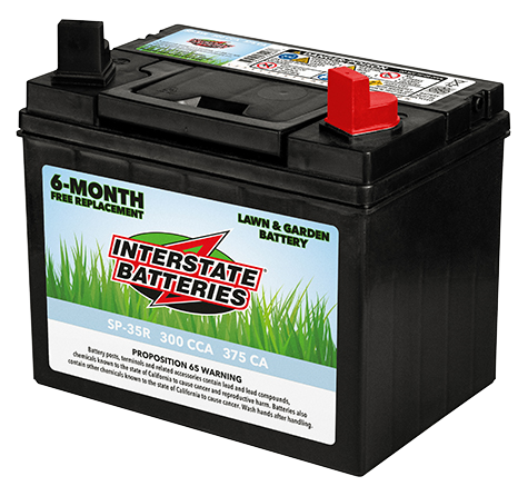 Interstate lawn shop and garden battery