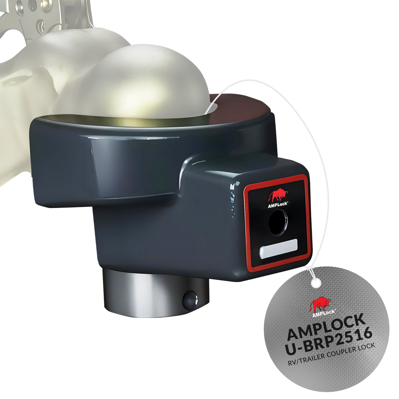 AMPLock Ball Coupler Lock - Flat Lip Design/Standard Trailer - BRP-2516 | RogueFuel.ca