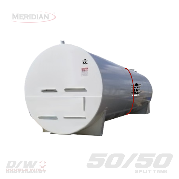 Meridian 35,000 Litre/ 7,699 Gallon Double Wall 50/50 Split Fuel Tank, Fully Welded Saddle - 63123 | RogueFuel.ca | Munro Industries