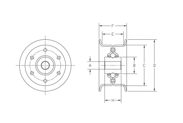 AETNA BEARING Flanged Belt Idler 7" OD 5/8" - AG2613 | RogueFuel.ca