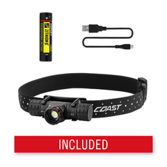 Coast XPH30R Rechargeable Dual Power Headlamp | RogueFuel.ca