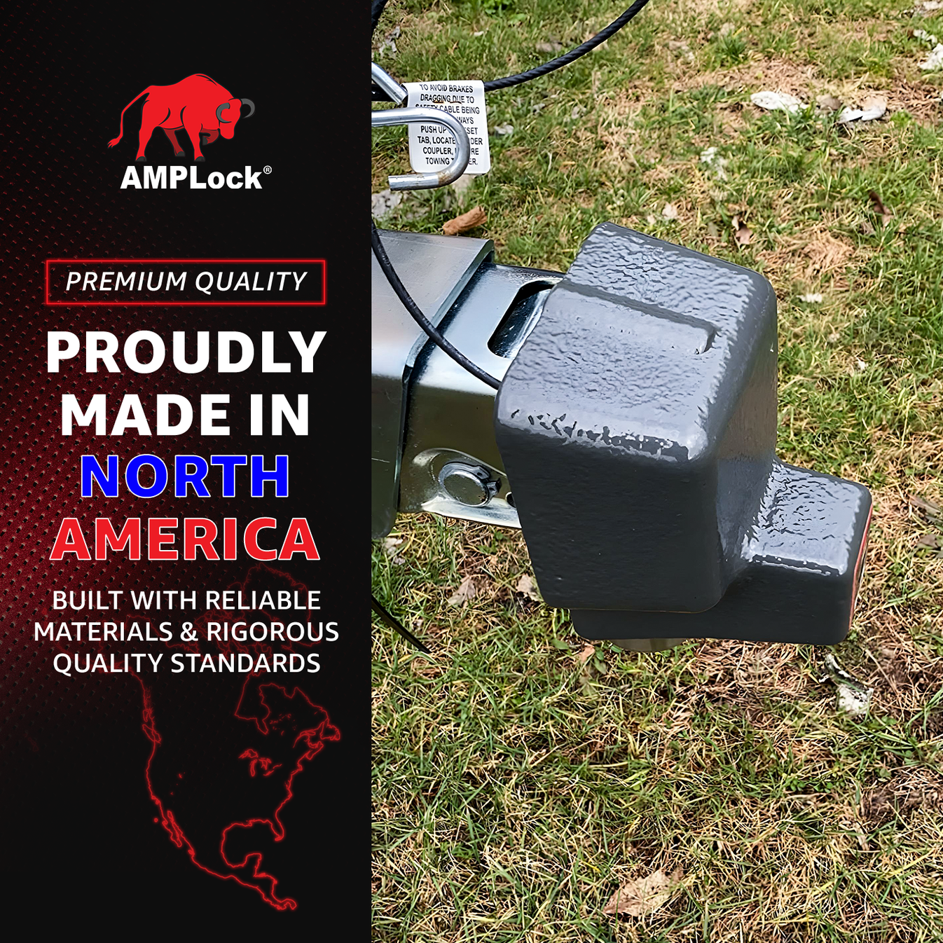 AMPLock Ball Coupler Lock Square Edge Design - BRU-2516 | RogueFuel.ca