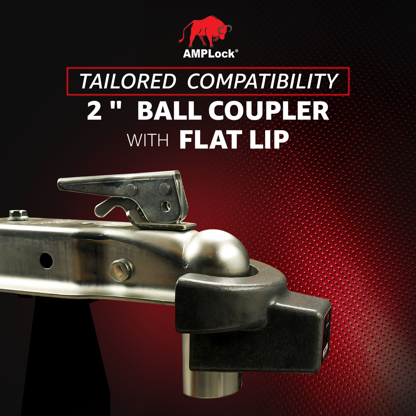 AMPLock Ball Coupler Lock - Flat Lip Design/Standard Trailer - BRP-2 | RogueFuel.ca