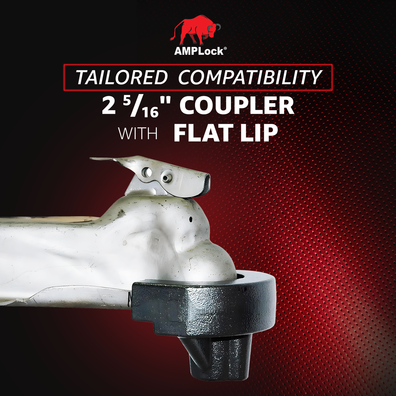 AMPLock Ball Coupler Lock - Flat Lip Design/Standard Trailer - TLS-2516 | RogueFuel.ca
