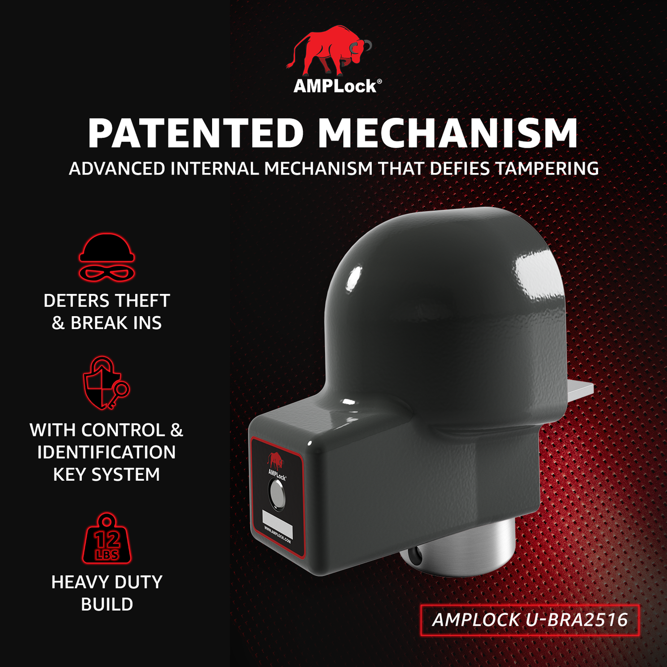 AMPLock Ball Coupler Lock No Lip Design - BRA-2516 | RogueFuel.ca